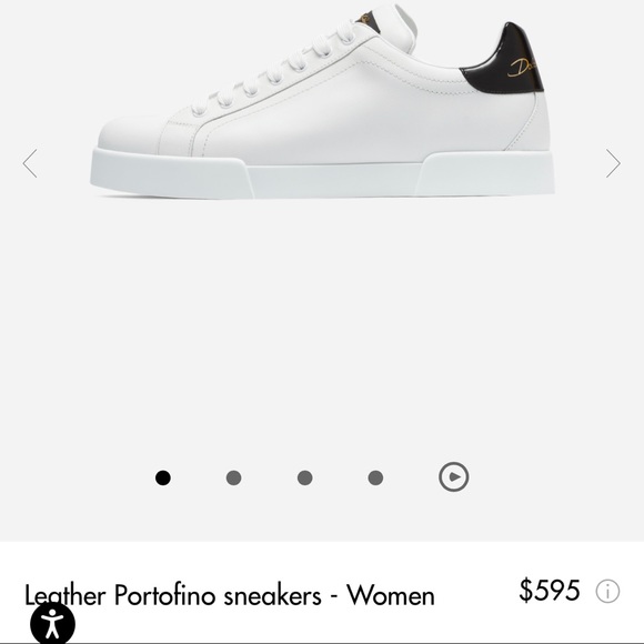 - Dolce and Gabbana white leather Portofino sneakers - Picture 10 of 11